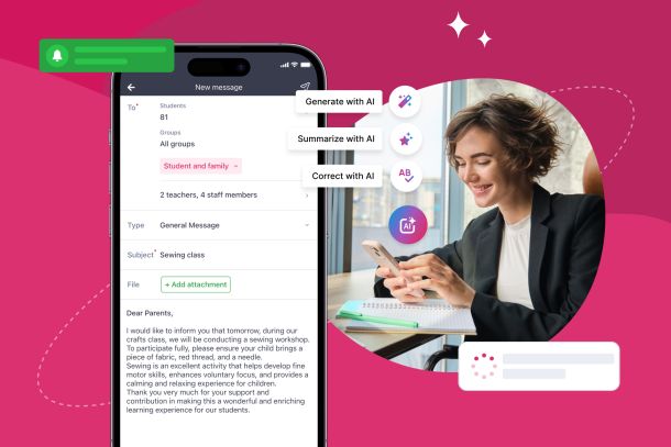 AI Quick Messages in Kinderpedia